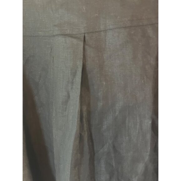 Bloomingdales Black 100% Linen Long Sleeve Button-Up Shirt XL NWT - Picture 8 of 11